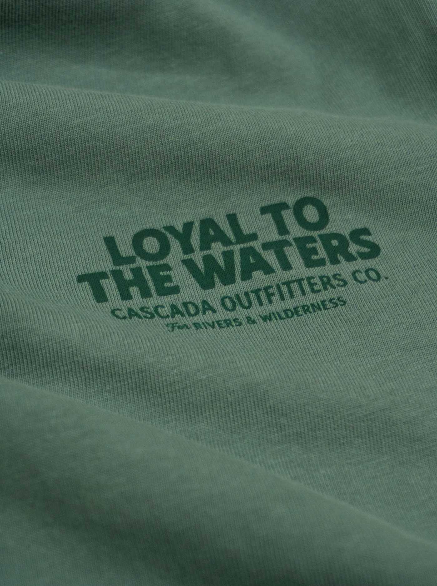 Cotton Unisex T-Shirt - Loyal To The Waters - Sage Green - Image 3