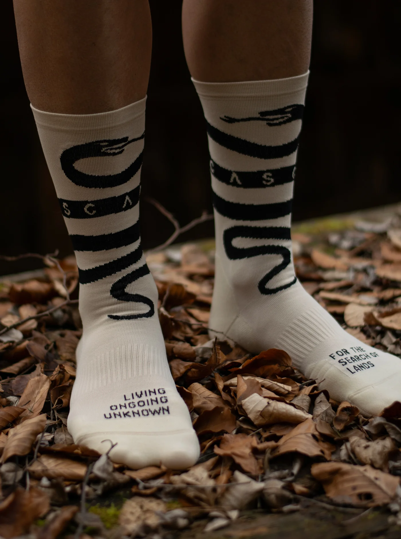 Cross Socks - Snake Cream/Black - Image 7