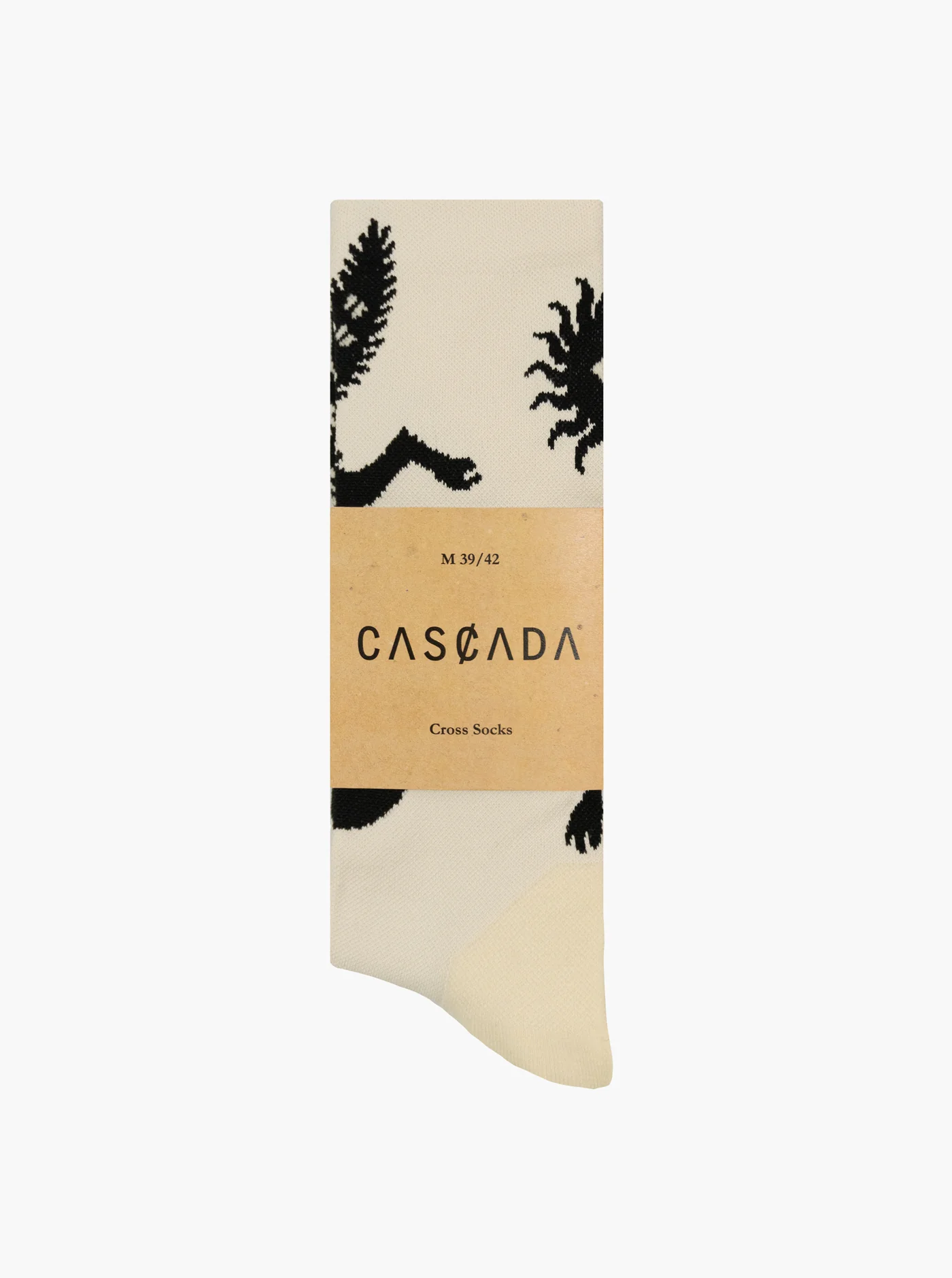 Cross Socks - Wolf Cream/Black - Image 3
