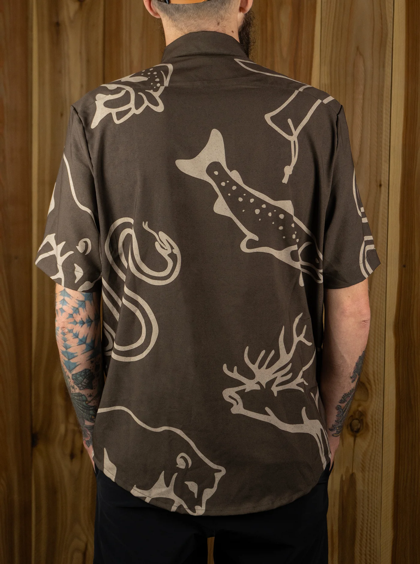Howling Button Up Shirt - Forest Forge - Brown - Image 7