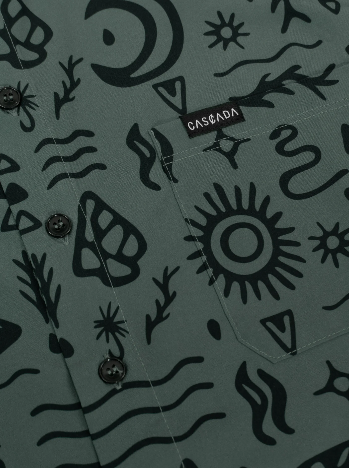 Howling Button Up Shirt - Woodcut - Image 4