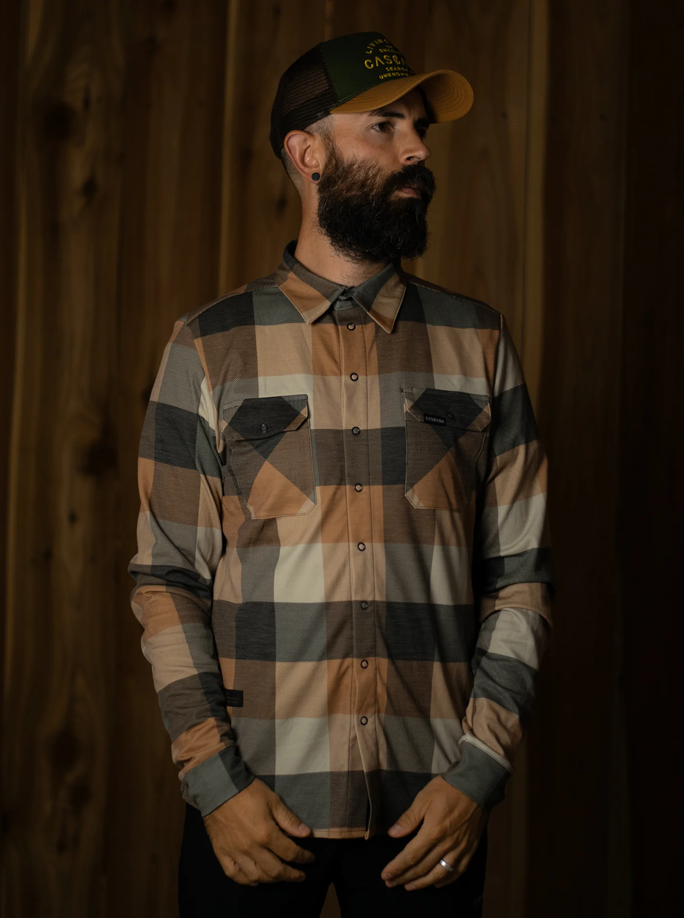 Land Outdoor Shirt - Chestnut Check - Image 6