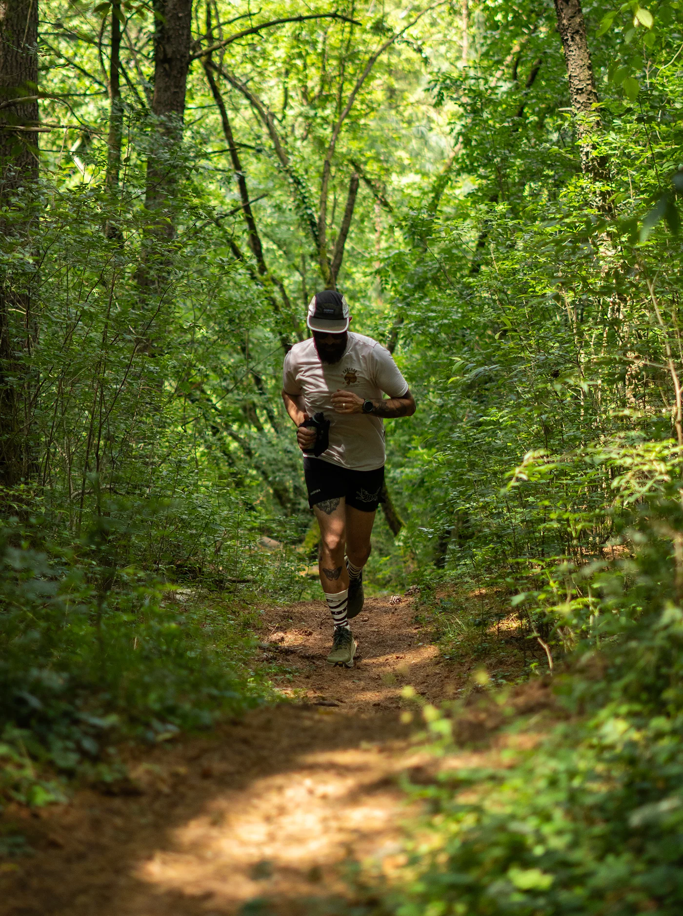 Trail T-Shirt - Midnight Run - Cream - Image 6
