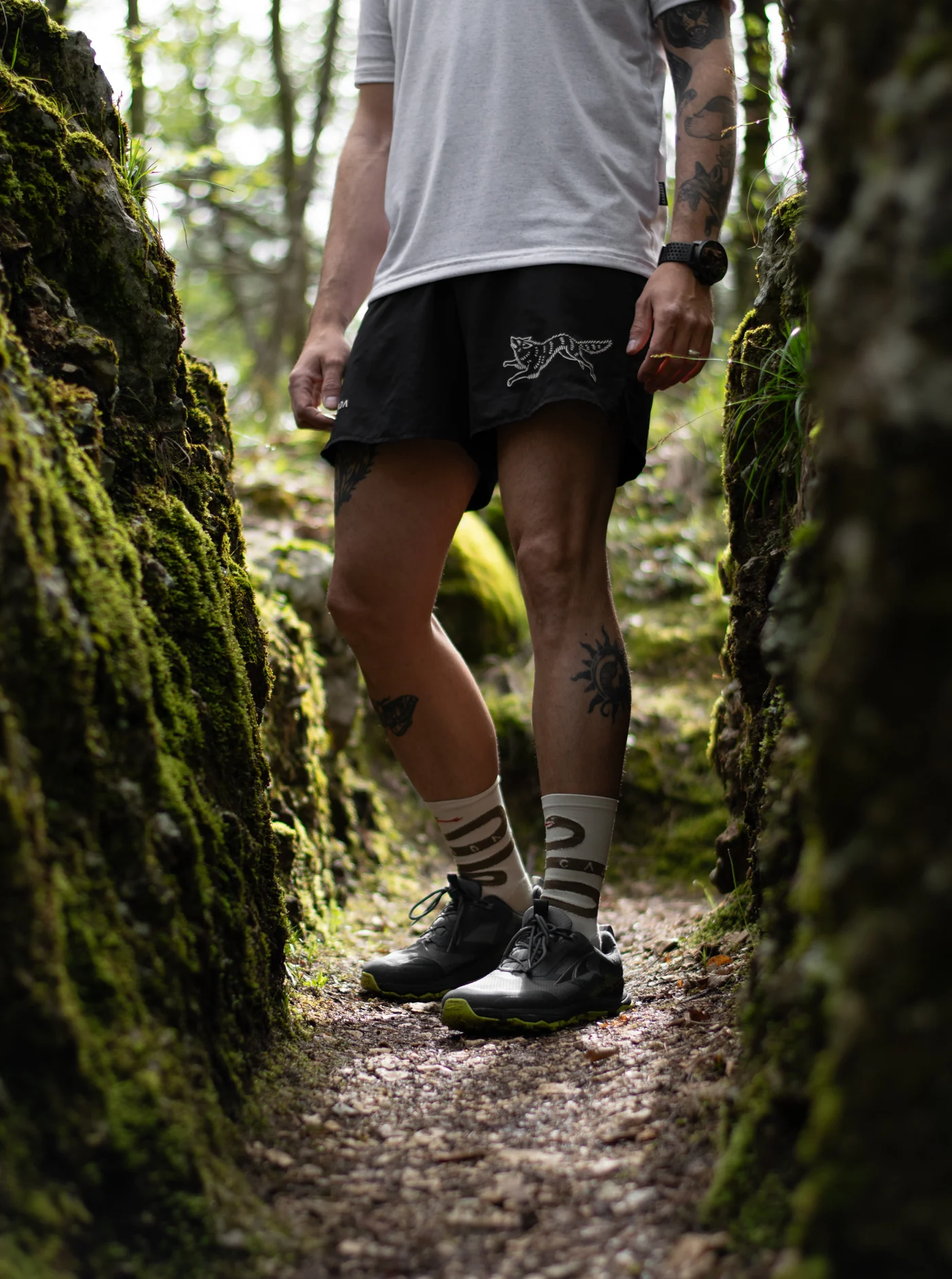 Wolf Running Shorts - Black - Image 5